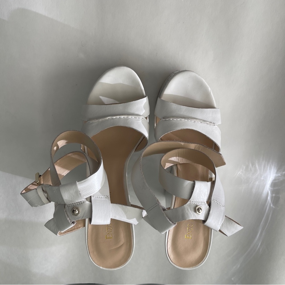 Enzo Angiolini Zamaz Mirrored Wedges Size 7.5 White - Picture 3 of 6